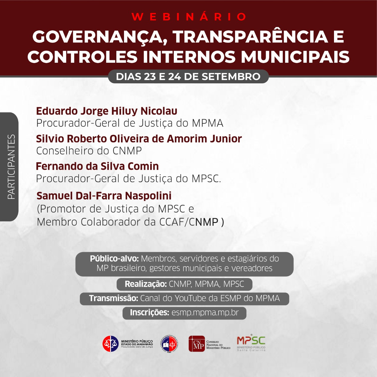 Webinário - Governança, Transparência e Controles Internos Municipais
