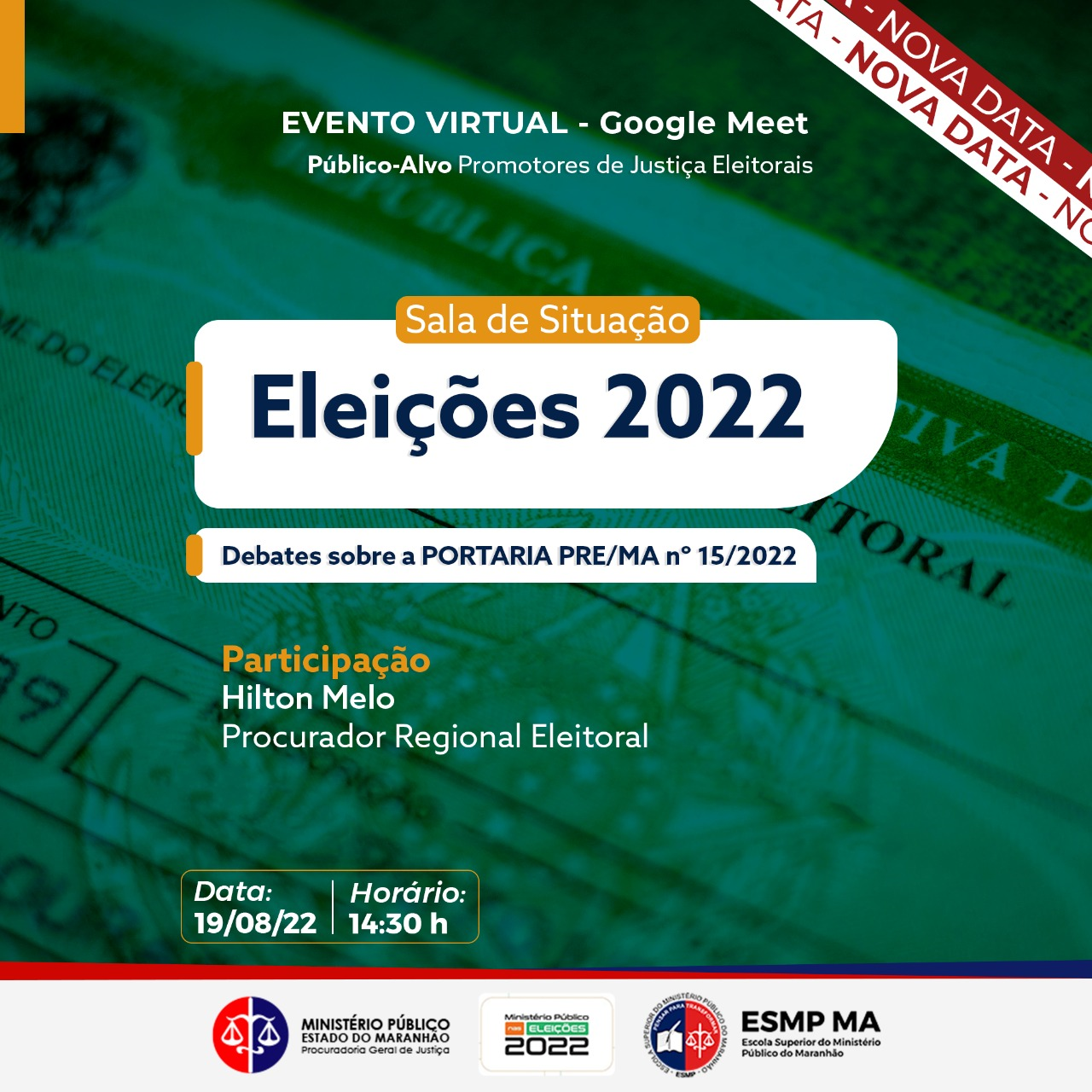 Sala de Situação - Eleições 2022 (debates sobre a Portaria PRE/MA nº 15/2022)
