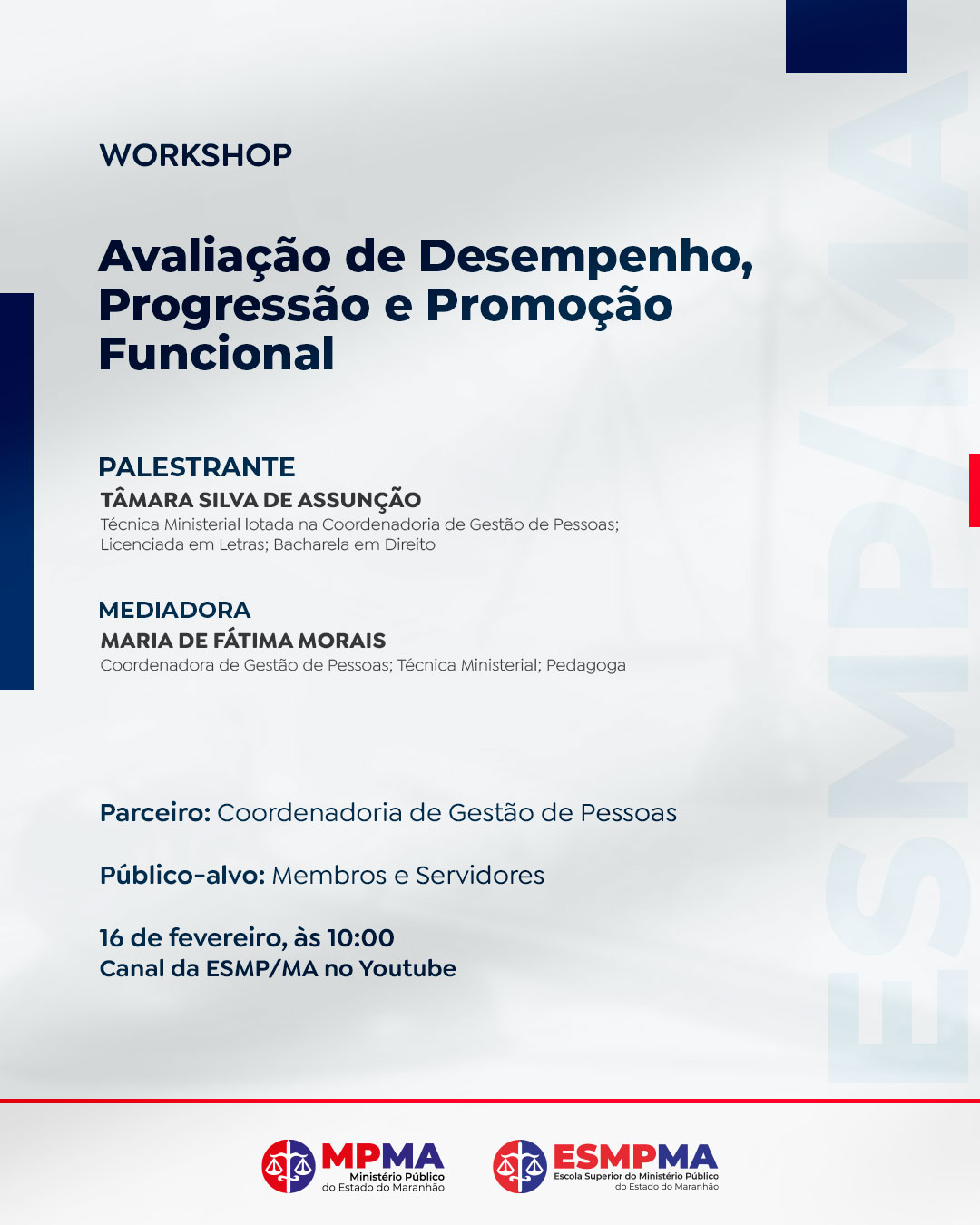 Workshop Avaliação de Desempenho, Progressão e Promoção Funcional