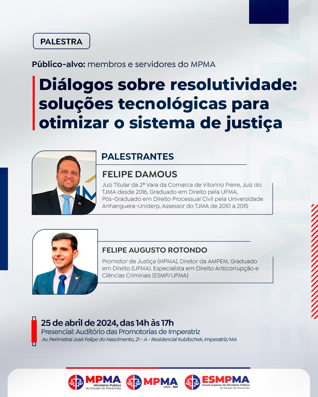 Palestra - Diálogos sobre resolutividade: soluções tecnológicas para otimizar o sistema de justiça