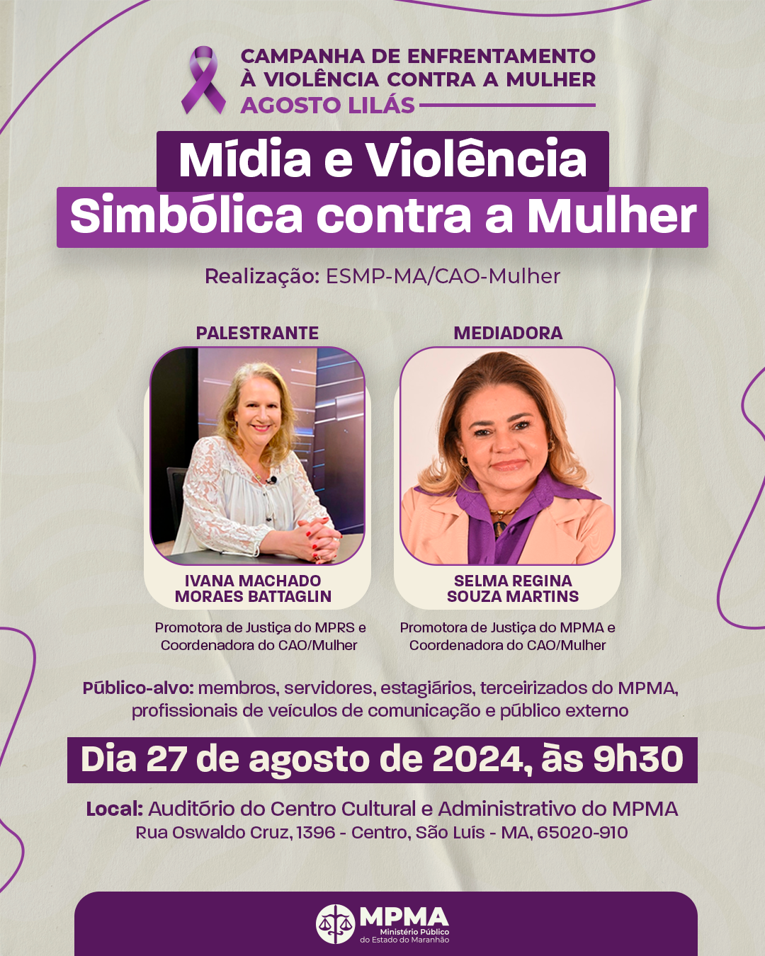 Palestra - Mídia e violência simbólica contra a mulher