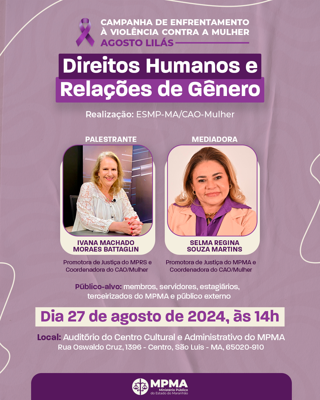 Palestra - Direitos Humanos e Relações de Gênero