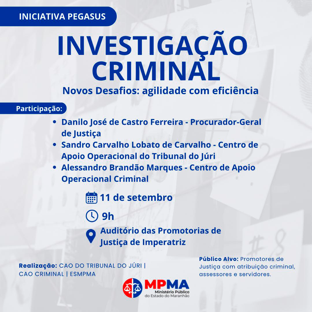  Investigação Criminal Novos Desafios: Agilidade com eficiência