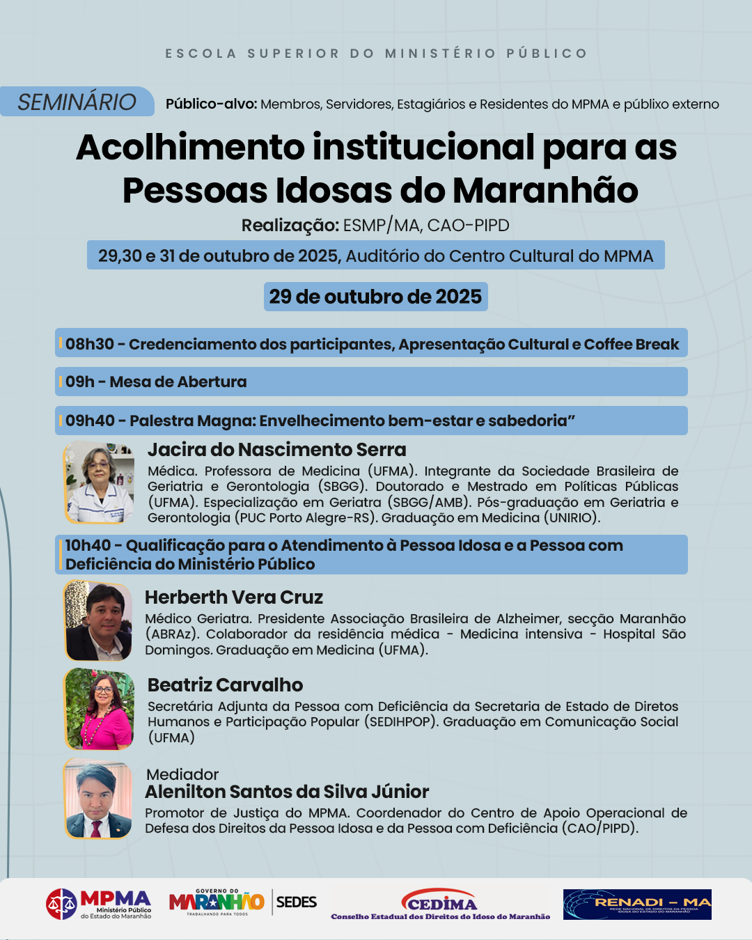Seminário - Acolhimento institucional para as Pessoas Idosas do Marahão