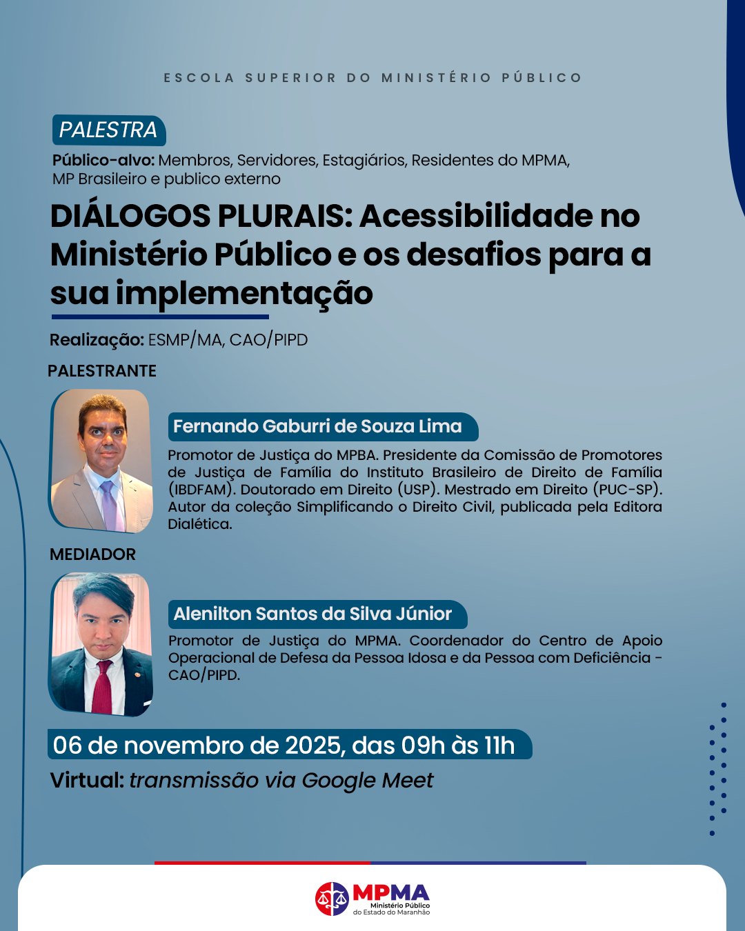 Palestra - Diálogos Plurais: Acessibilidade no Ministério Público e os desafios para a sua implementação
