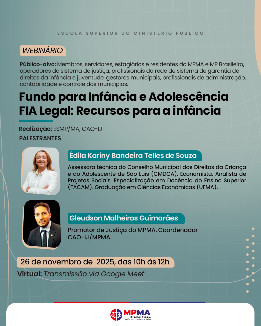 Webnário - Fundo para a Infância e Adolescência - Fia Legal: recursos para a infância