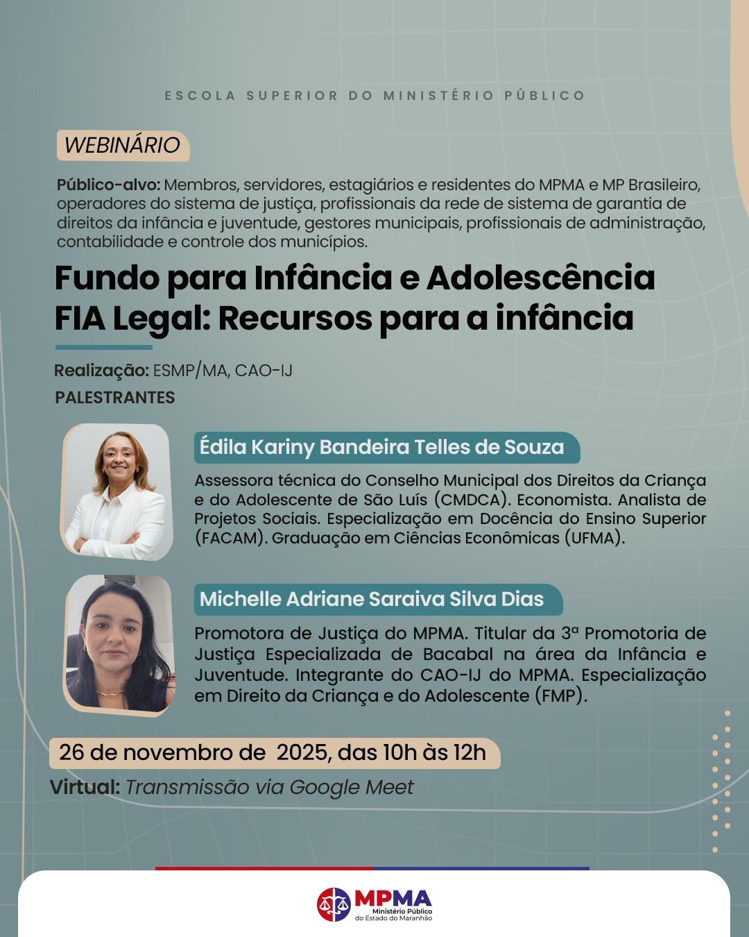 Webnário - Fundo para a Infância e Adolescência - Fia Legal: recursos para a infância